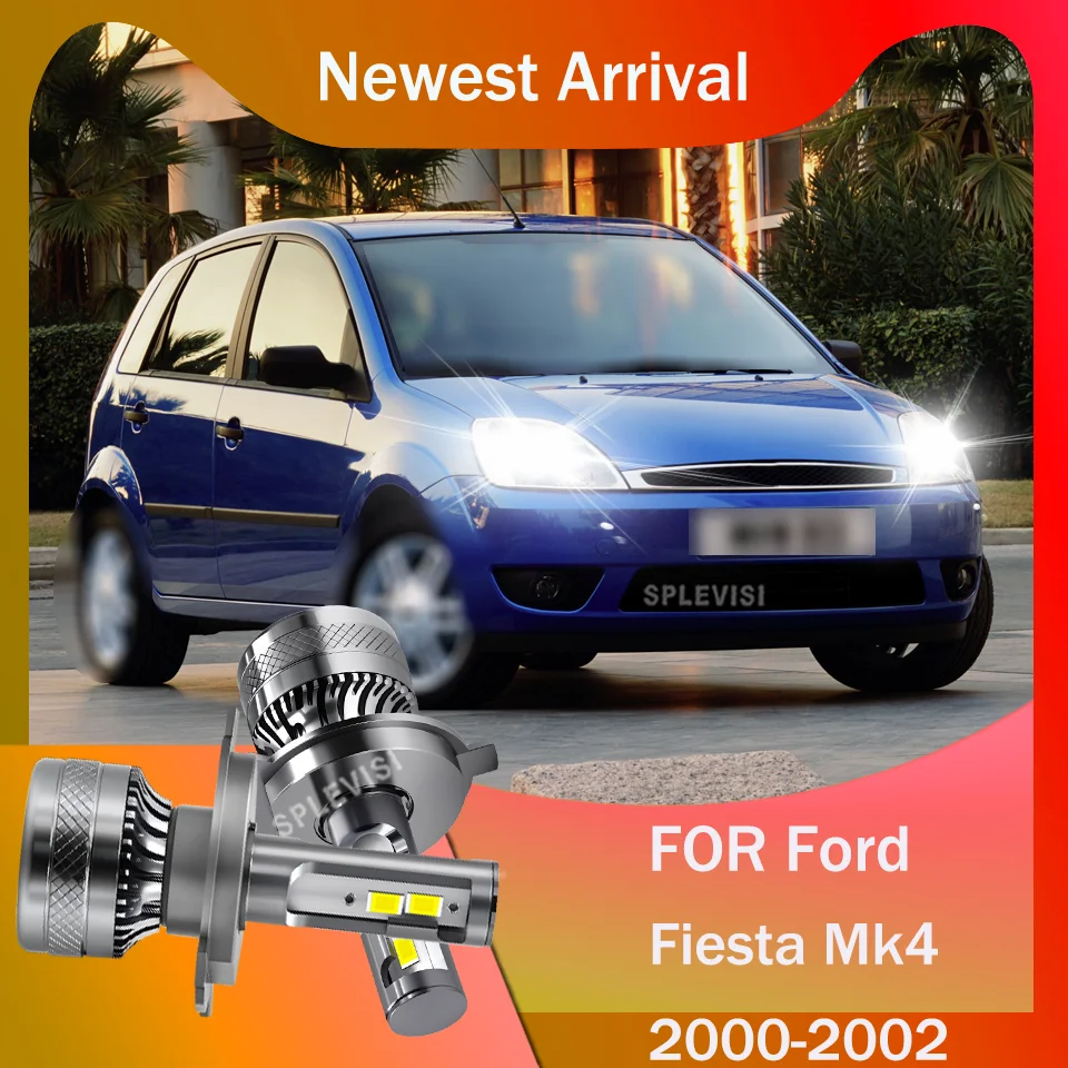 

2Pc 100%Brand New 12V H4 472 LED Car Light LED Headlight Bulb Auto Lamp CSP Chip Long-Lasting For Ford Fiesta Mk4 2000 2001 2002