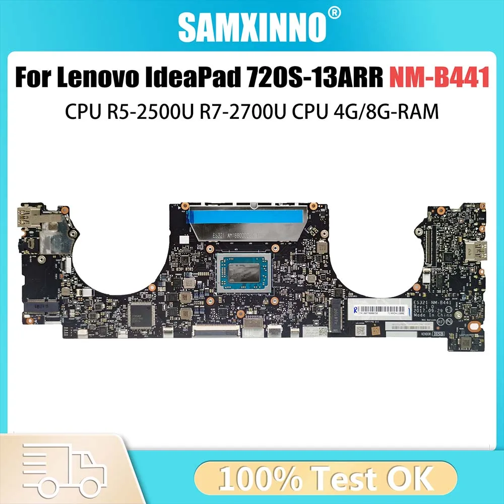 

NM-B441 Mainboard For Lenovo IdeaPad 720S-13ARR Laptop Motherboard R5-2500U R7-2700U CPU 4G/8G-RAM 5B20Q59464 5B20Q59378