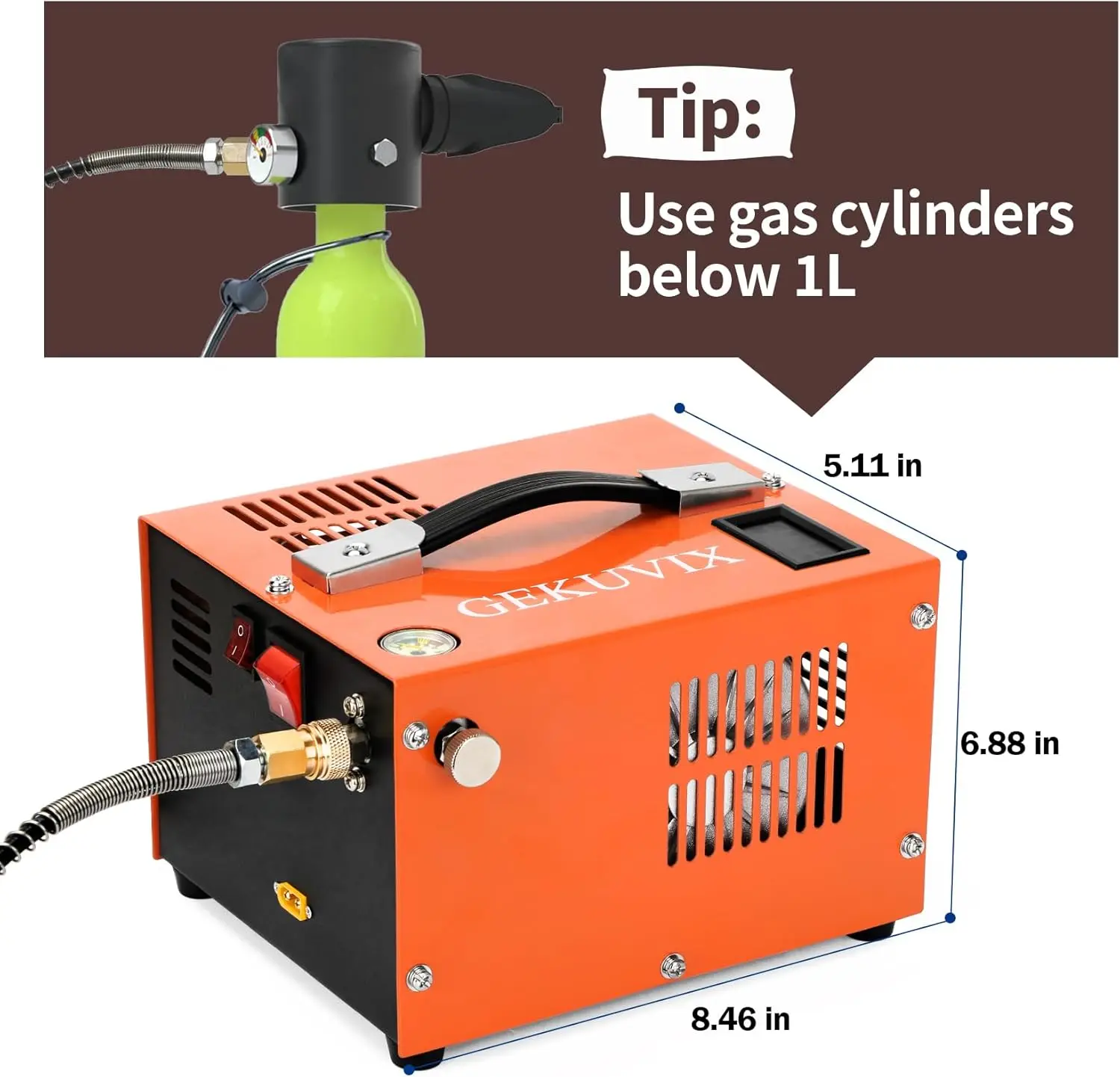 Pcp ضاغط الهواء 4500psi شاشة عرض LED مرشح صغير ضاغط السيارة 12 فولت تيار مستمر 30mpa 300bar 4500psi مضخة Pcp #2