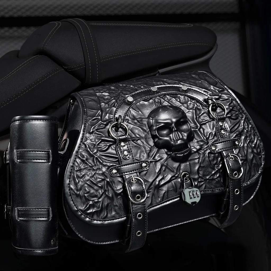 Harley motorcycle modification side luggage heavy industry anti-theft prince cruise equipment car edge hanging bag