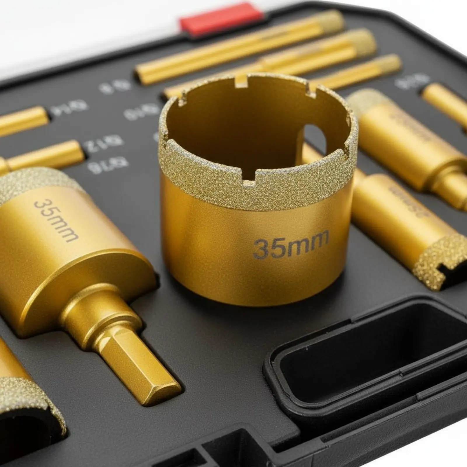 

12 Pieces Brazed Crystal Drilling Drill Piece Set Storage Case Included Crystal Drilling Drill Piece Kit Power Tool Accessory