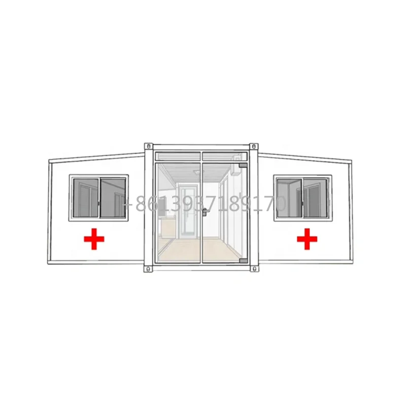 Model Luxury Extension Two Bedrooms Container Piece Expandable Flat Packing Structure Prefabricated Miniature House