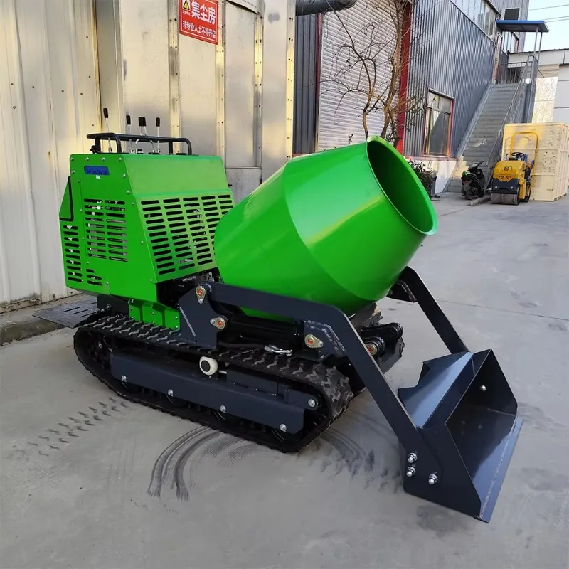Portable Concrete Mixer Machine Mini Small Dumper Concrete Mixer  Crawler Mini Dumper