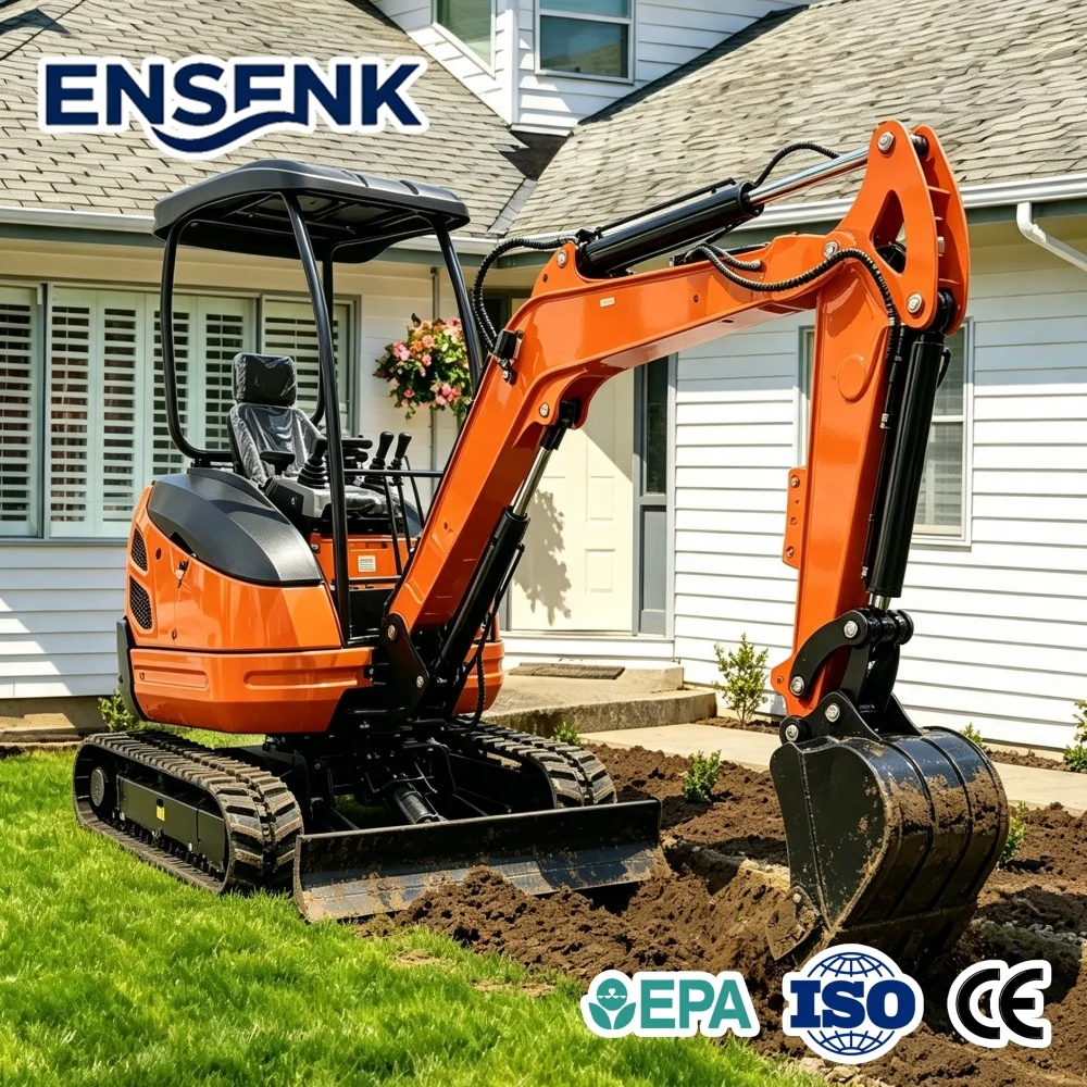 Factory Direct Mini Excavator 1.2Ton Compact With Trencher For Construction Farm Tractor Escavadeira Digger Fast Delivery Servi