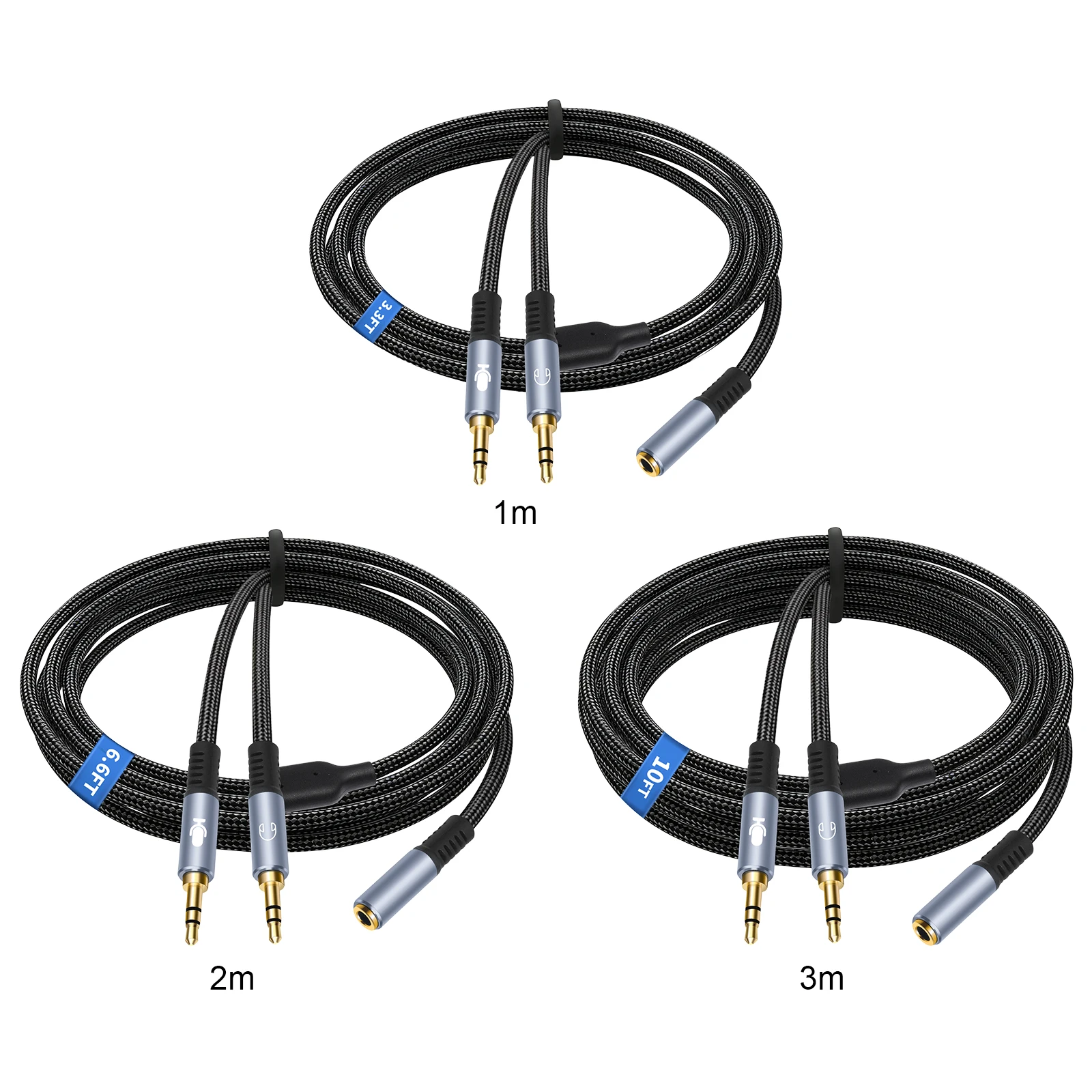 Audio Splitter Cable 3.5mm Female To Dual 3.5mm Male Gold-Plated Design & Universal Compatibility for Speaker Headphones Laptop