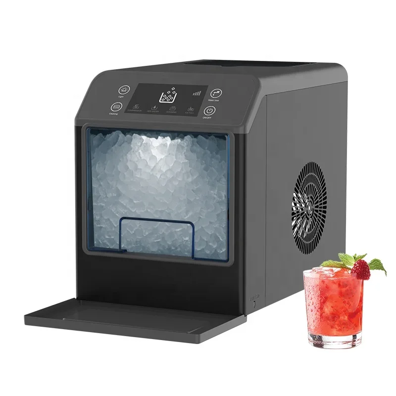 33LBS/24H Commercial Ice Maker Machine Self-Cleaning Countertop Ice Maker for Home Kitchen Party