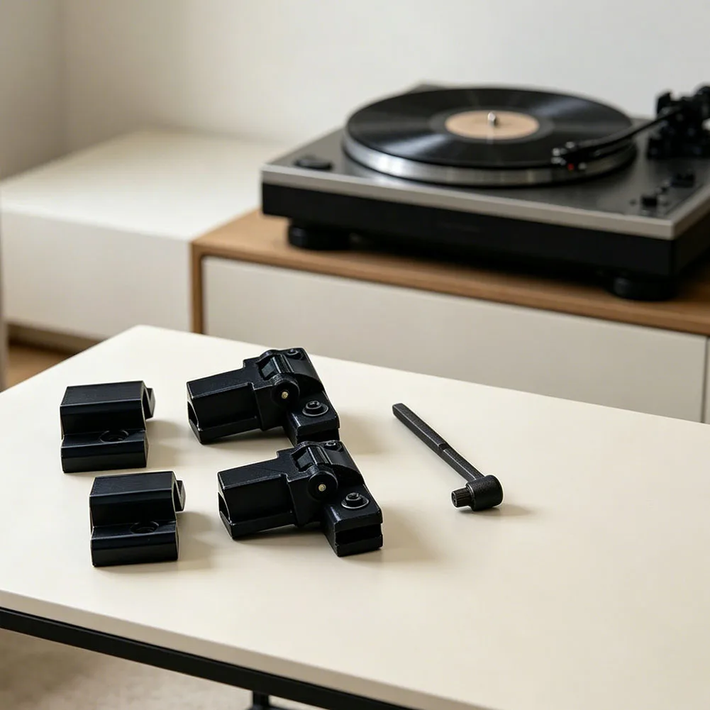 Dust Cover Hinges For Technics SL1200 MK2 MK5 SL1210 Turntable Record Player Accessories Black Plastic M*etal Replacement Parts
