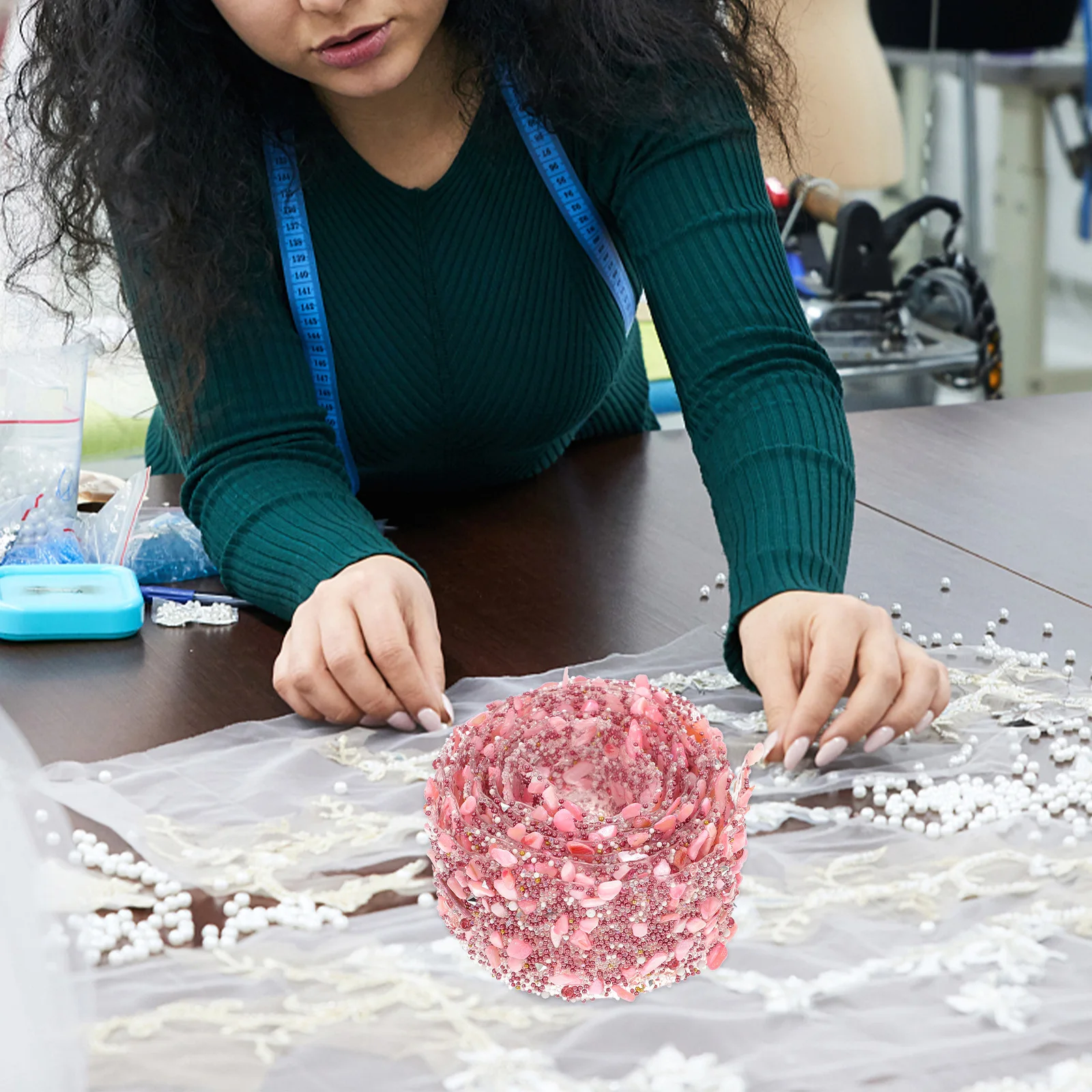 

1 Roll Cuttable Crystal Ribbon Decorative Trim For Diy Clothes Car Phone Gift -Function Costume Accessory