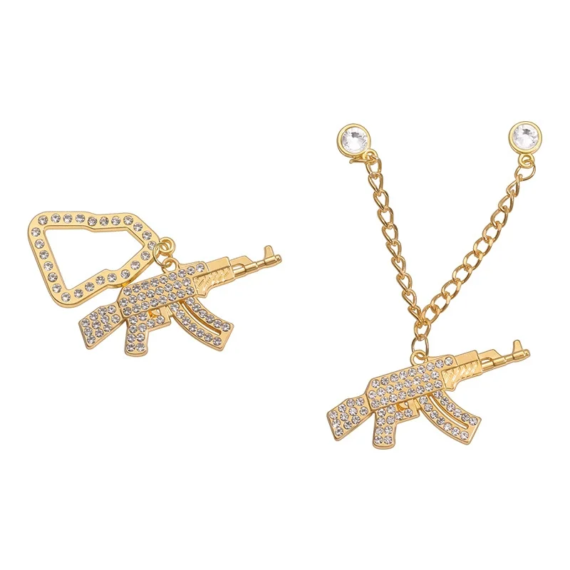 

New Mexico Hat Clip Enamel Pistol Chain Paint Badge Pin Metal Stylish Decor Fashion Brooch Chain Clothing Golf Gifts Caps Pins