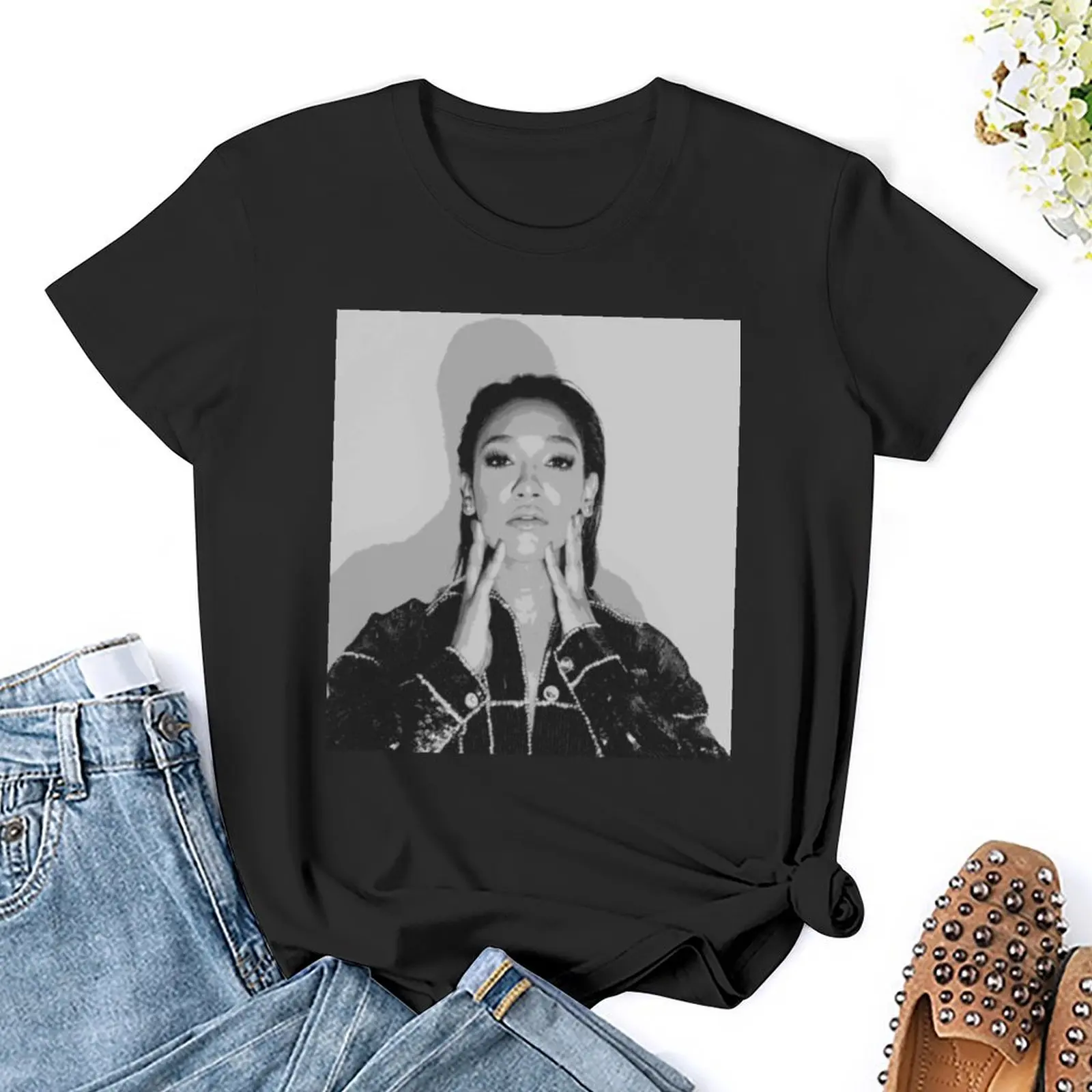 Candice Patton Pop Art T-Shirt kawaii clothes plus size tops hippie clothes cute clothes plus size t shirts for Women loose fit