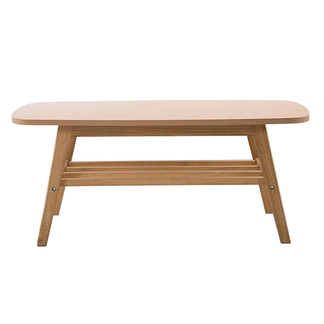 Wooden Modern Living Room Coffee Table-Easy Assembly Rectangle Shape Natural/Walnut Color Mail Order Packagingpromote sales