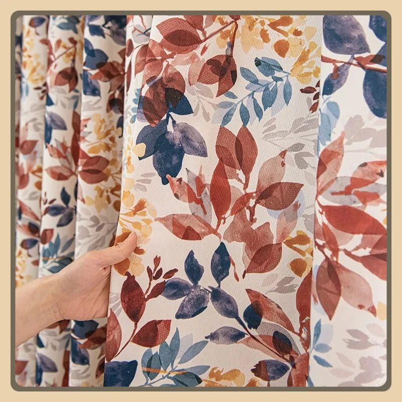 Digital Printing Curtains for Living Room Bedroom Dining Pastoral Country Living Room Bedroom Blackout Custom Size White Tulle