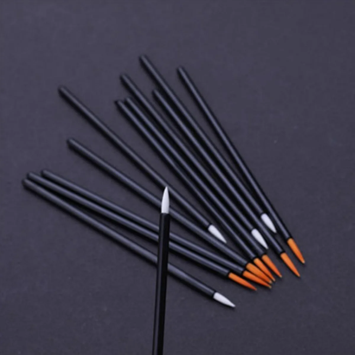 50PCS Eyeliner Lip Brush Lip Line White and Yellow Makeup Tools