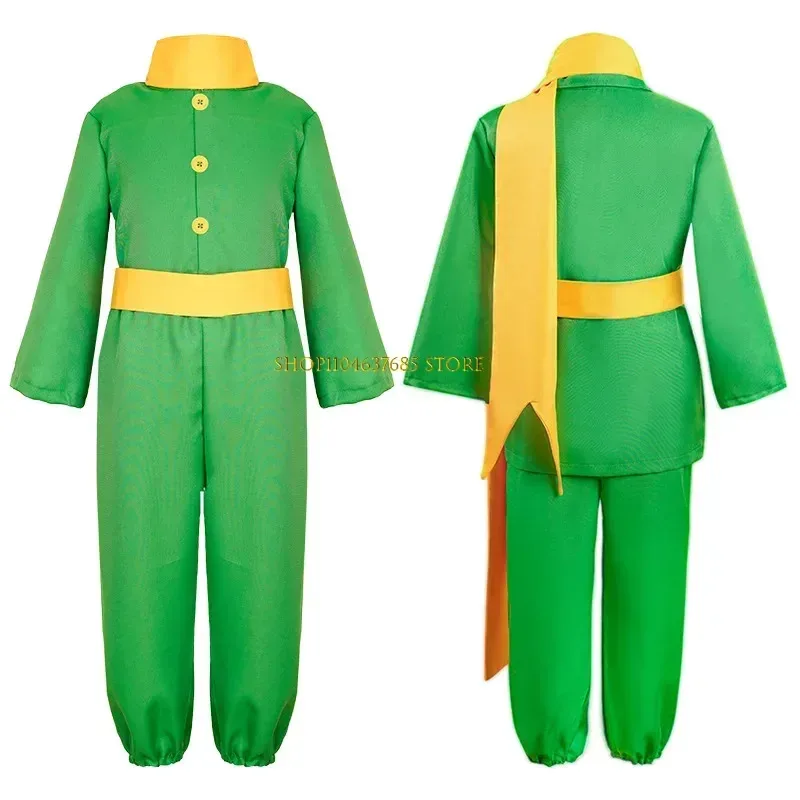 

School Dance Can Wear Green One-piece Cos Suit Little Prince Clothes Children's Cosplay Carnival Party Performance Clothes