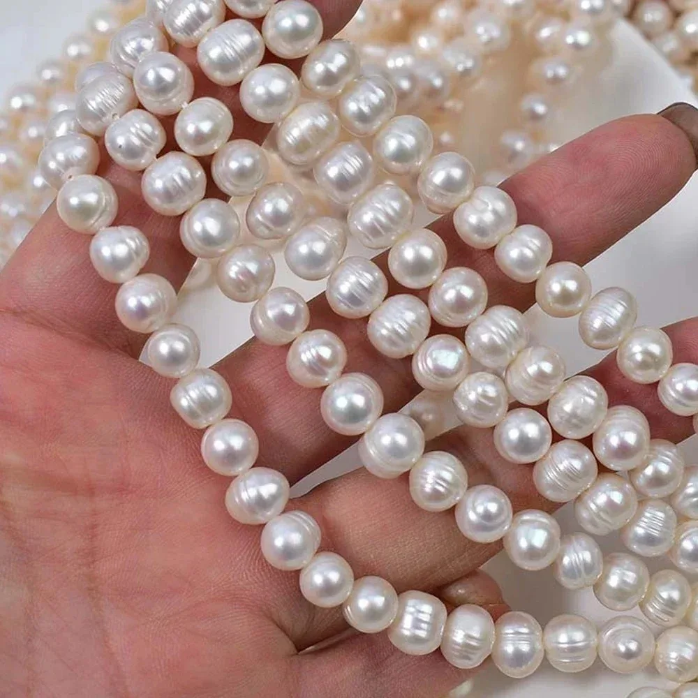 

Natural Freshwater Pearl Bead 7-8mm A Potato Shaped for Jewelry Making DIY Necklace Bracelet Accessories Materials Women Wedding