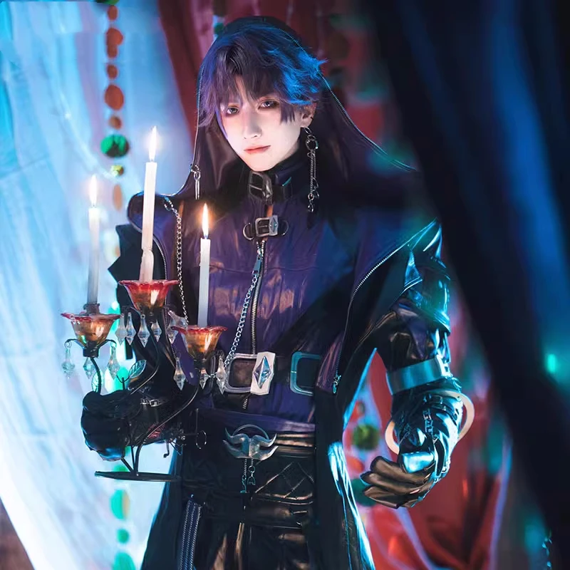 Qiyu Rafayel Anime Cosplay Traje Masculino, Uniforme Bonito, Roupas de Halloween, Interpretação de AbyssWalker, Roupas, Amor e Espaço