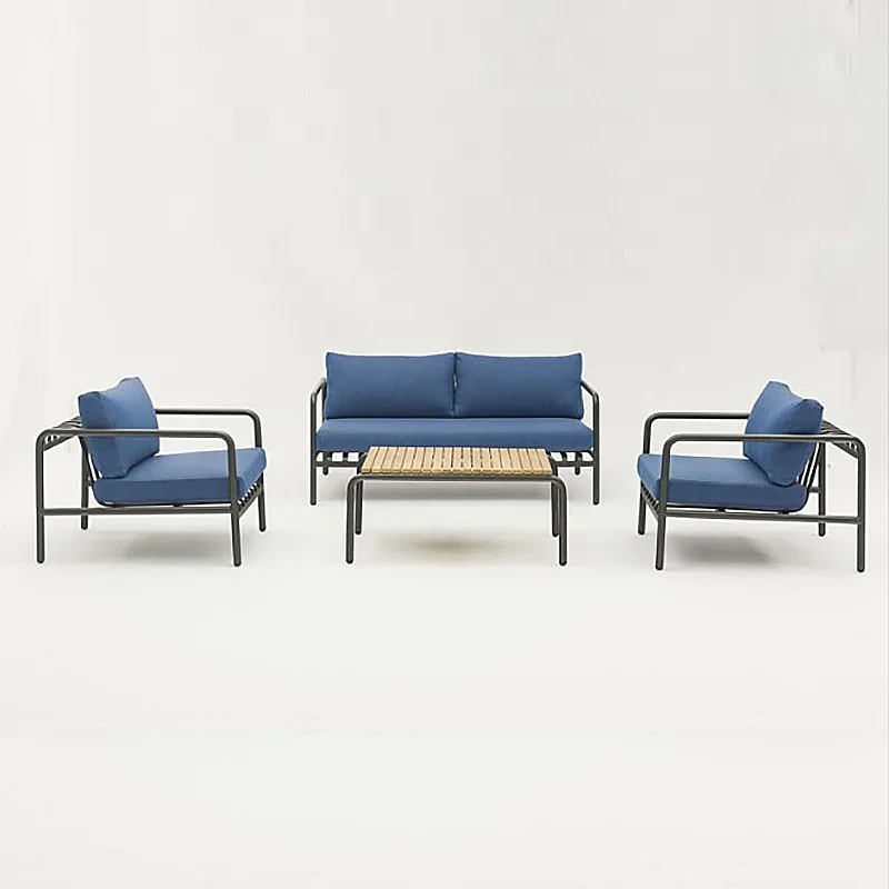 

Nordic Minimalism Outdoor Aluminum Sofa Sectional Set for Hotels Resorts Homestays Gardens for Parks