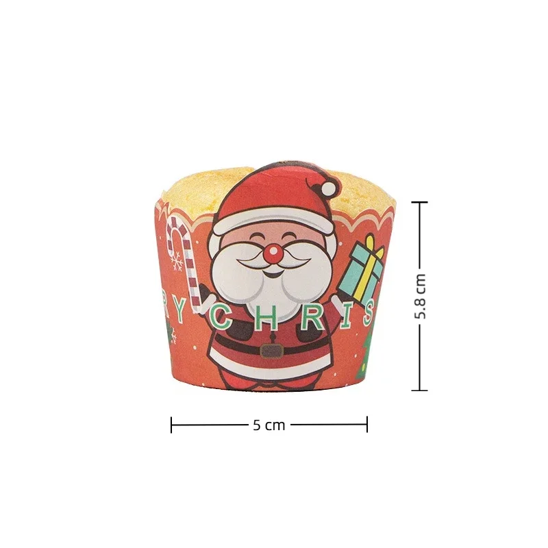 Christmas Cupcake Liners Elk Christmas tree Snowman Cupcake Toppers Wrappers Baking Cups Muffin Cup Cupcake Holders