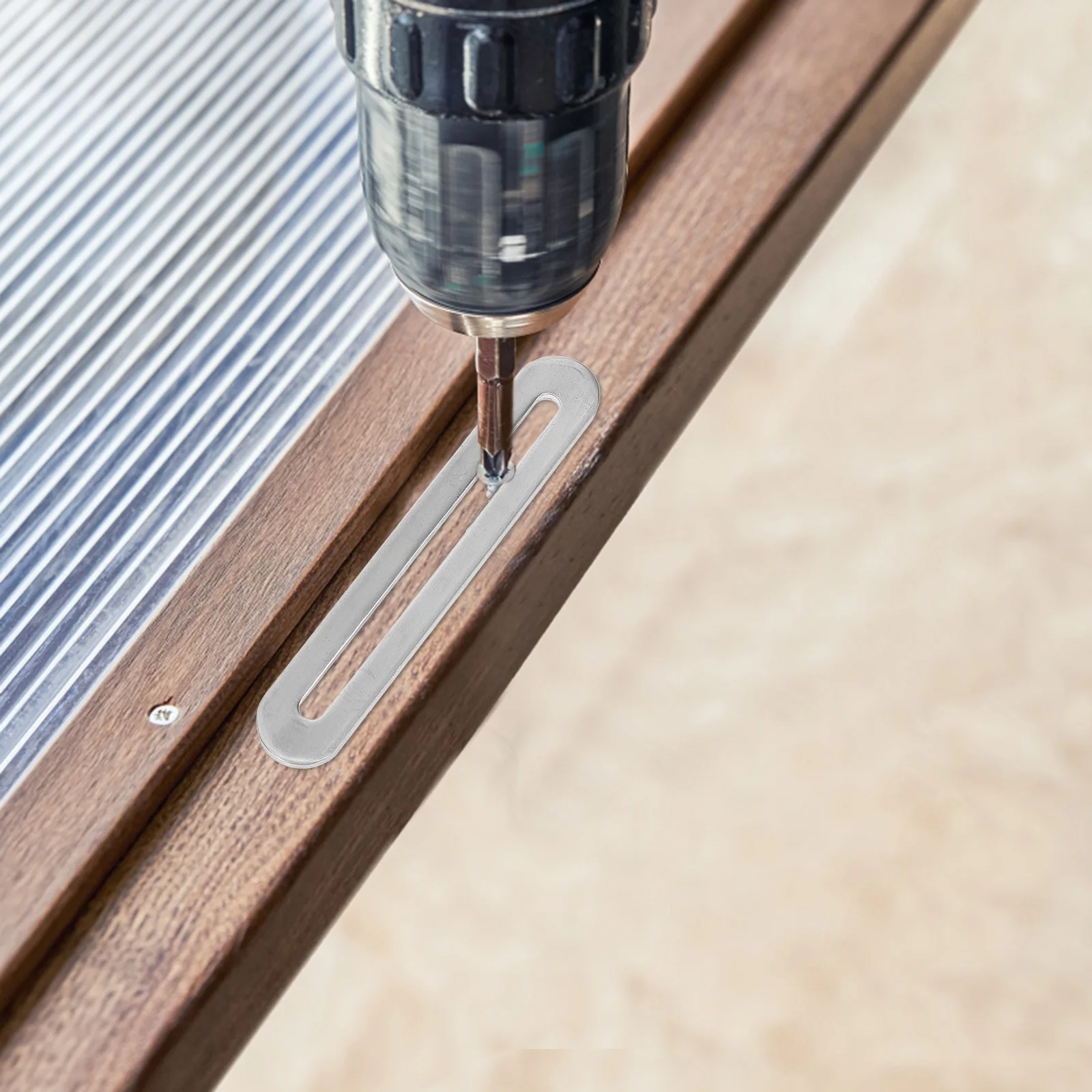 4Pcs Stainless Steel Flat Mending Plates Reinforcement Furniture Support Chair Drawer Connector Metal Slideable Brackets