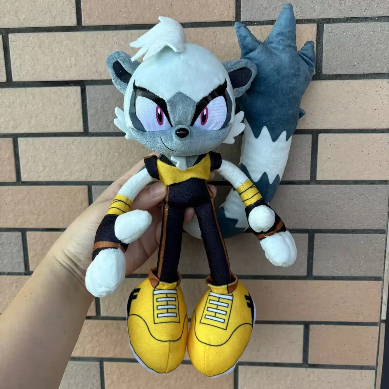Klassischer Spielcharakter Black Shadow 50CM Plüsch-Rucksack Anime Silberpuppe Kinder-Kuscheltier Geburtstags- und Weihnachtsgeschenk
