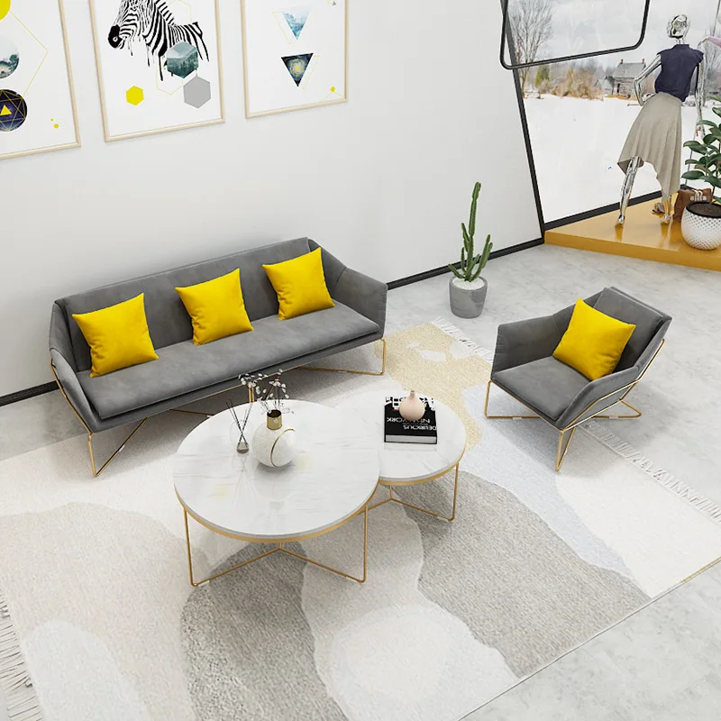 Clothing store sofa Internet celebrity studio reception area Small apartment hair rest area Iron small