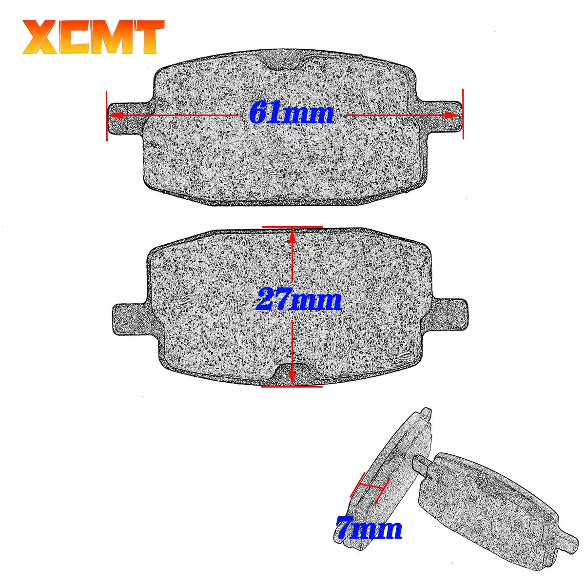 Motorcycle Front Brake Pad For PEUGEOT V-CLIC 50 08-14 ITALJET BAZOOKA CRUISE PISTA SCOOP BIG MAX TORNADO Monkey Z50 JOG50 YW50