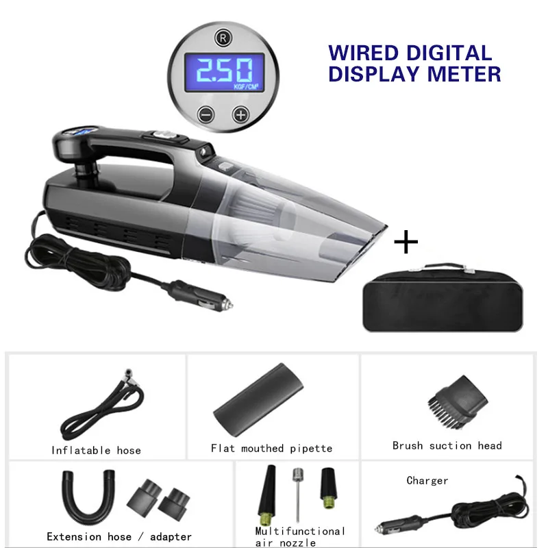 

12V High Power Wireless Handheld Vacuum Cleaner Dual Use for Home and Car Powerful Vacuum Cleaner With replacement filter