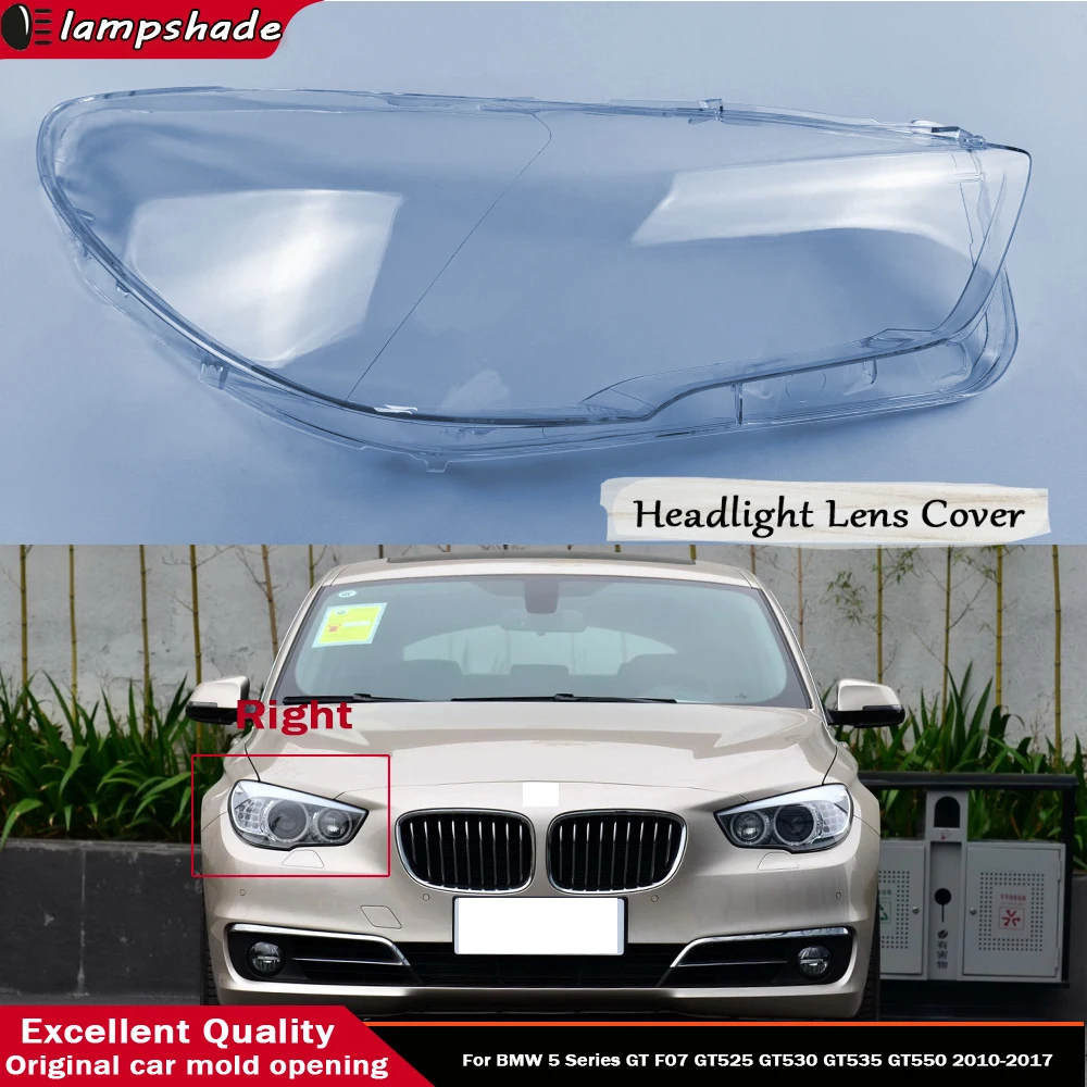 

For BMW 5 Series GT F07 GT525 GT530 GT535 GT550 2010 - 2017 Car Headlight Lens Cover Head Light Lamp Shell Headlight Glass Cover