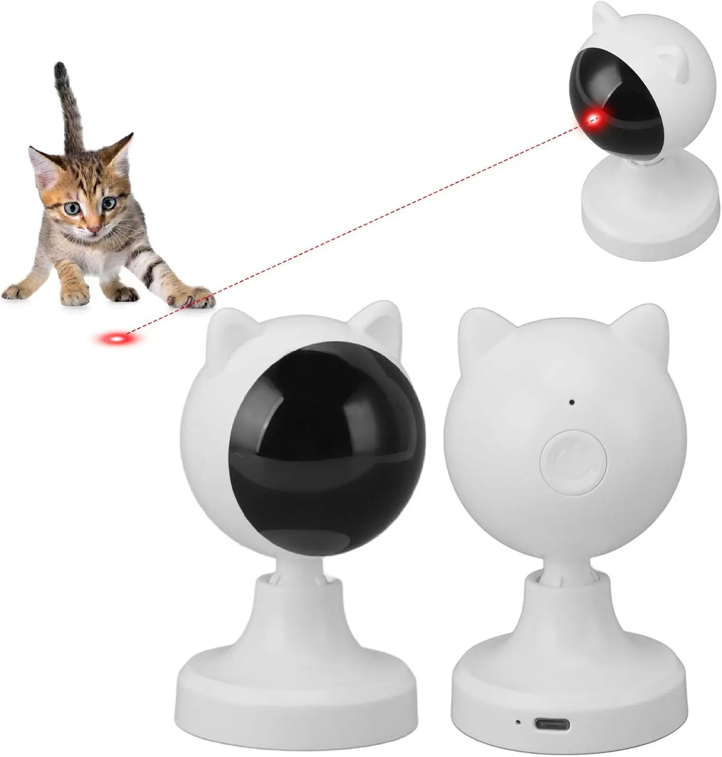 

Automatic Laser Cat Toys USB Rechargeable Interactive Smart Teasing Cats Toy for Indoor Kitty Kittens Dog Toy Accessories