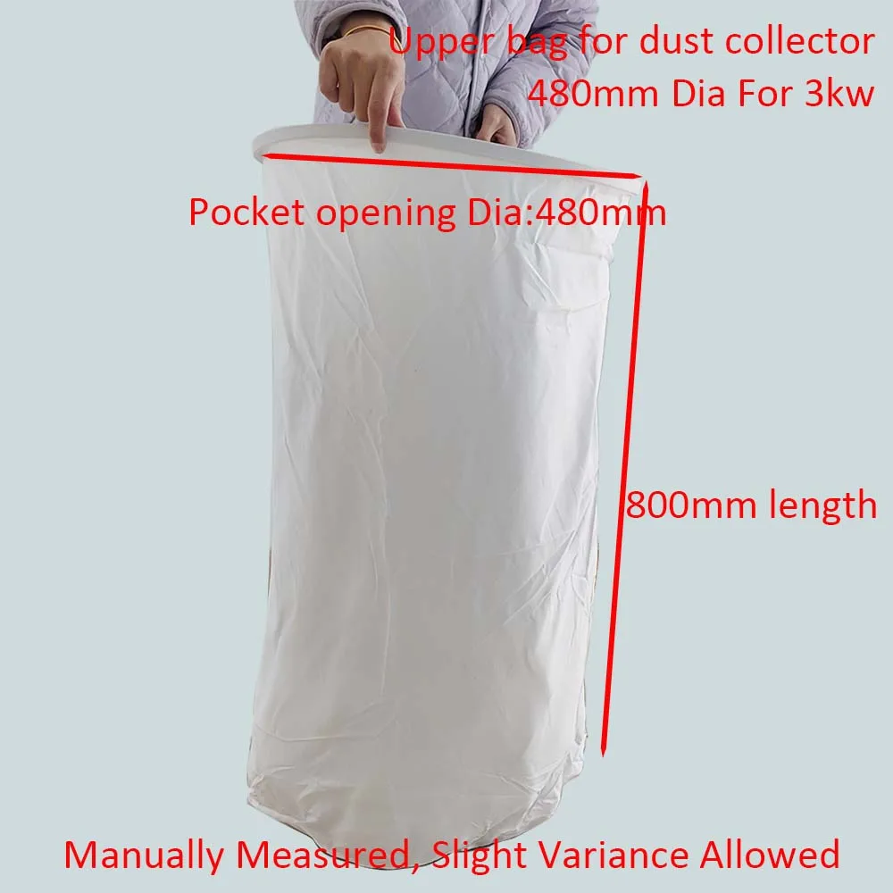 كيس غبار بديل مع حلقة فولاذية 480/630 مللي متر كيس مرشح ضياء للمكنسة الكهربائية النجارة الصناعية وجمع الغبار