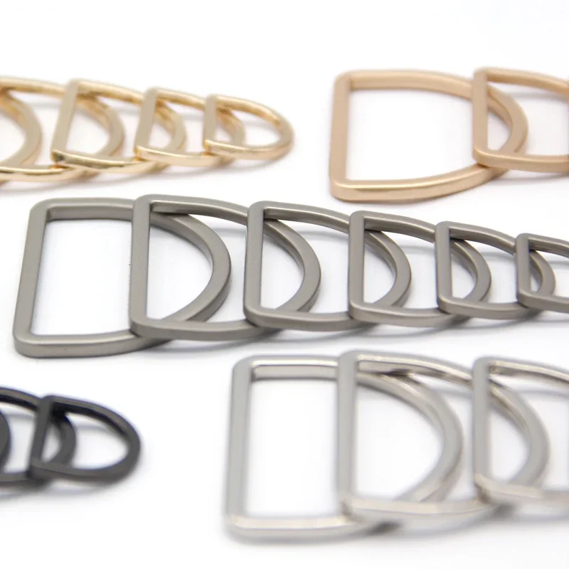 HENGC 30mm 40mm D Dee Ring Metal Buckles Clasp Web For Leather Belt Shoes Bags Garment Big Sewing Accessory DIY Crafts Wholesale