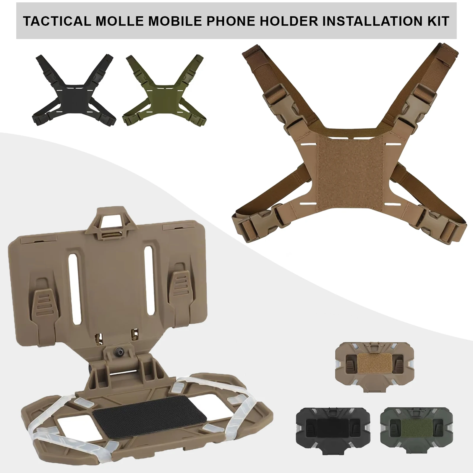 

Тактическая складная навигационная плата MOLLE CS, чехол для военной страйкбольной карты, администраторская панель, держатель для мобильного телефона для экрана, размер 4,7-6,7 дюйма