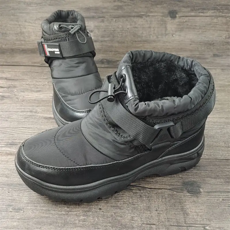 Snow Boots Mens 2025 Winter New Velvet Thickened Waterproof High-top Cotton Shoes Mens Non-Slip Wear-resistant Warm Cotton Boots
