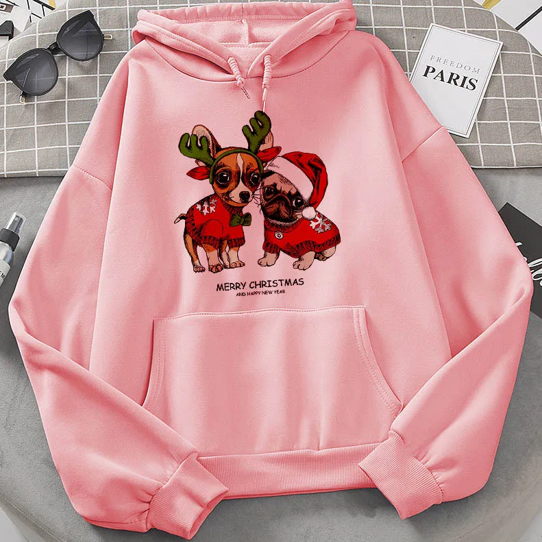 

Women Harajuku Cute reindeer Print Sweatshirt Hoodie Fashion Clothes Aesthetic Sweet Hoodies Women Loose Hoodies Merry Christmas