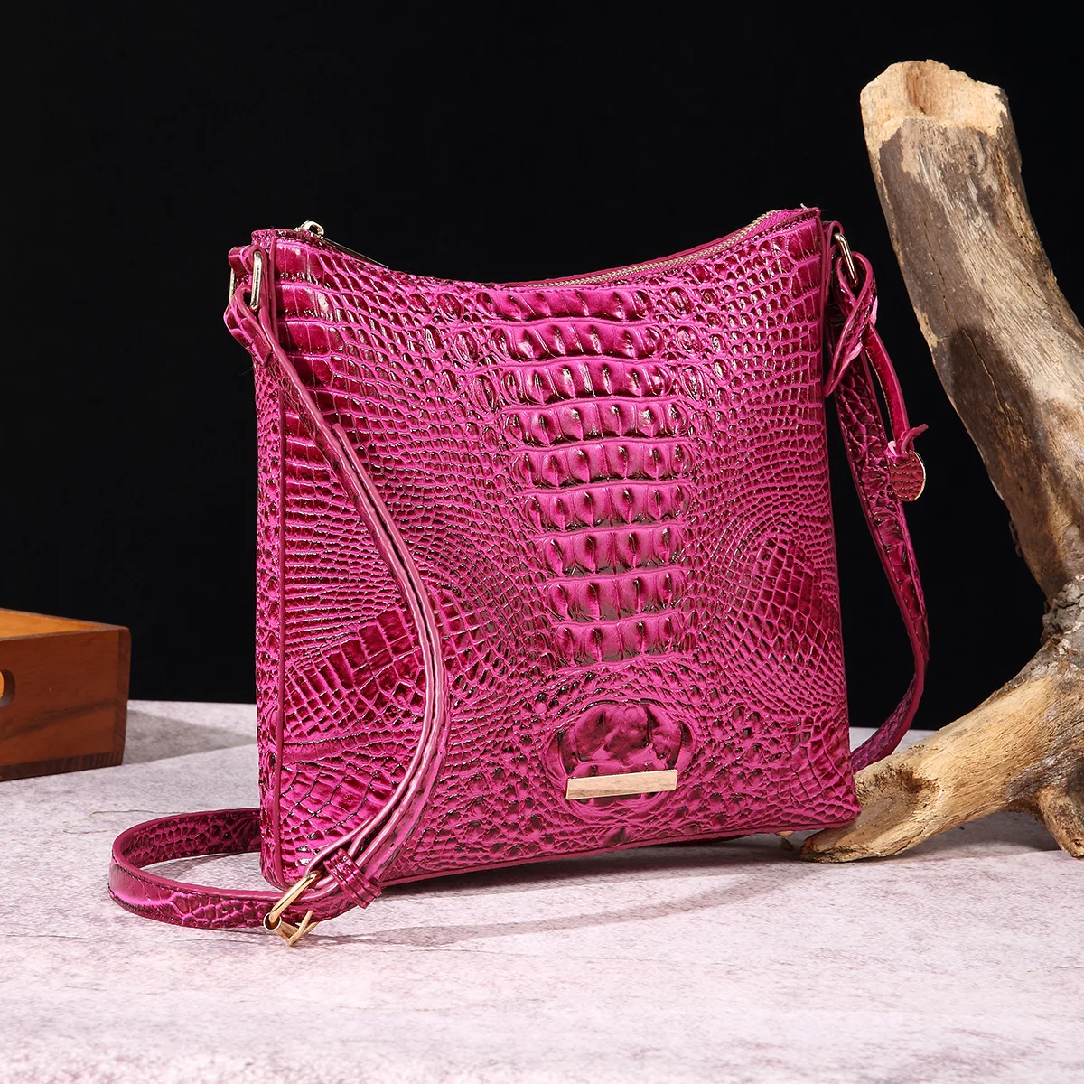 Moda kolorowe aligator damskie torby na ramię projektant Pu skórzana torba Crossbody Vintage torba typu Bucket Retro Tote torebka damska 2024