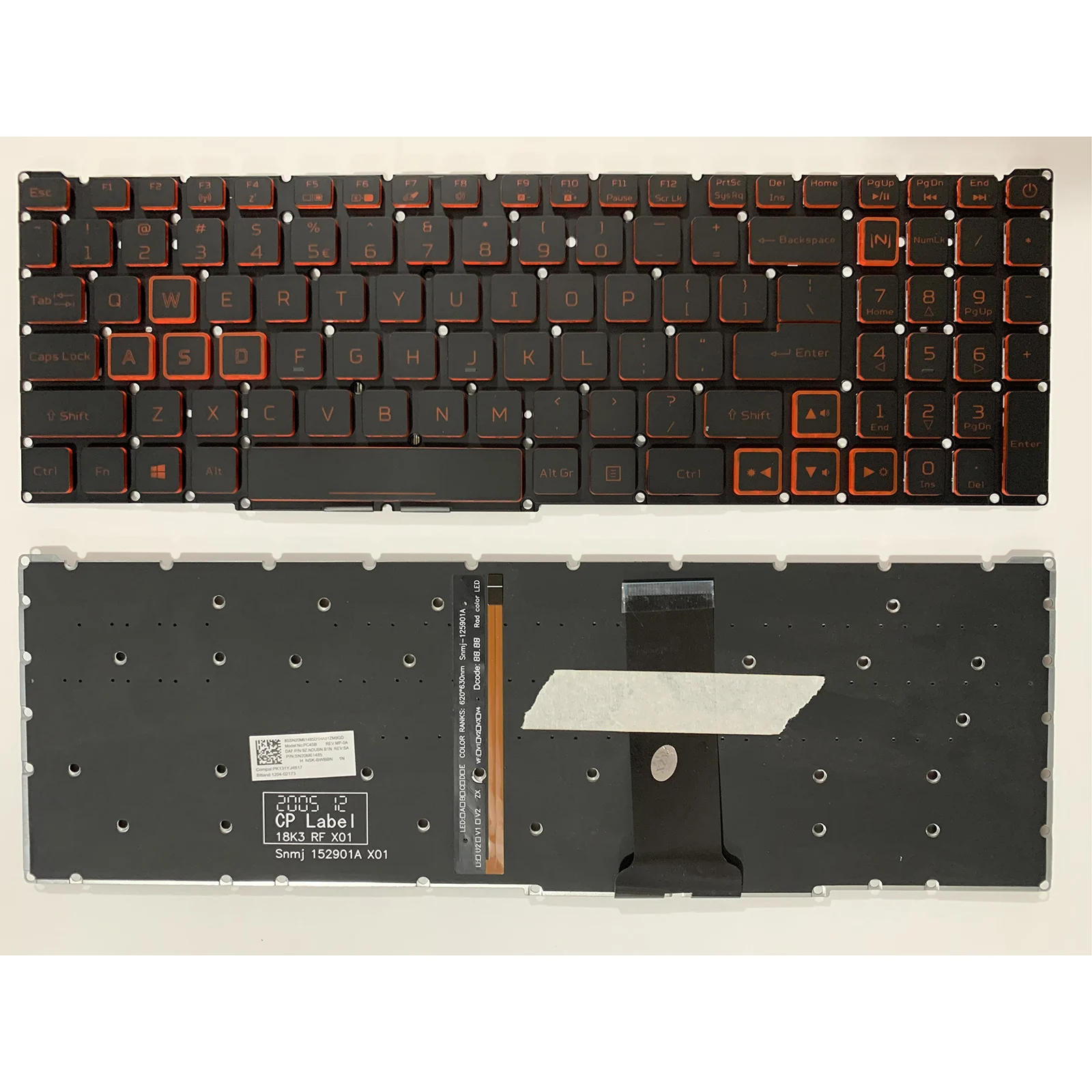 US Layout for Acer Nitro 5 AN517-51 AN515-43 AN515-44 AN515-54 Laptop keyboard