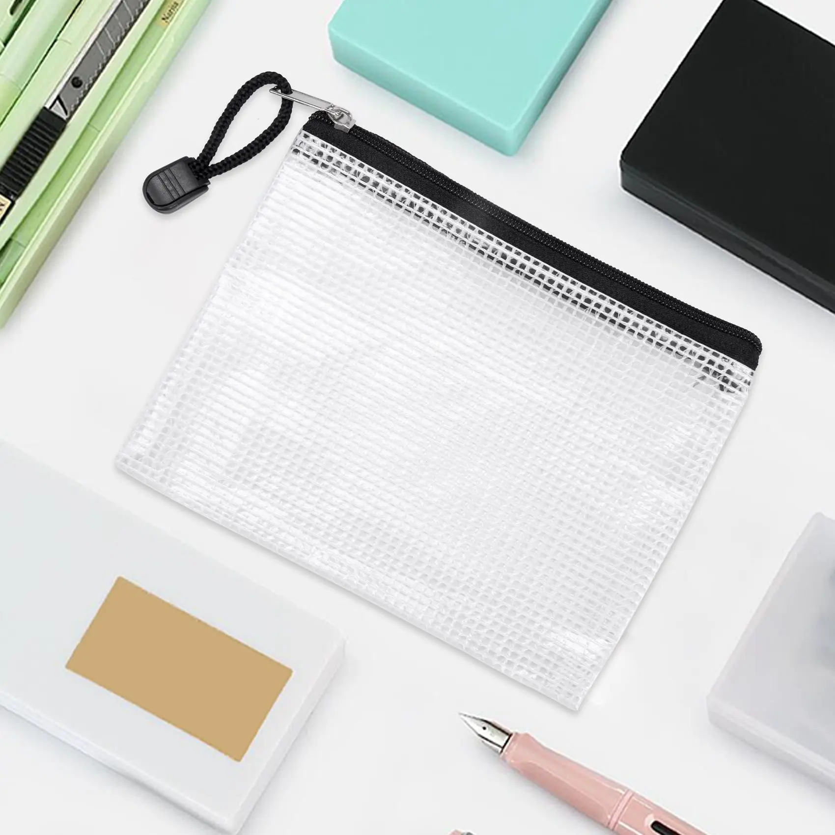 학교 정리 보관용 지퍼 파우치, 7 가지 크기, 21 팩