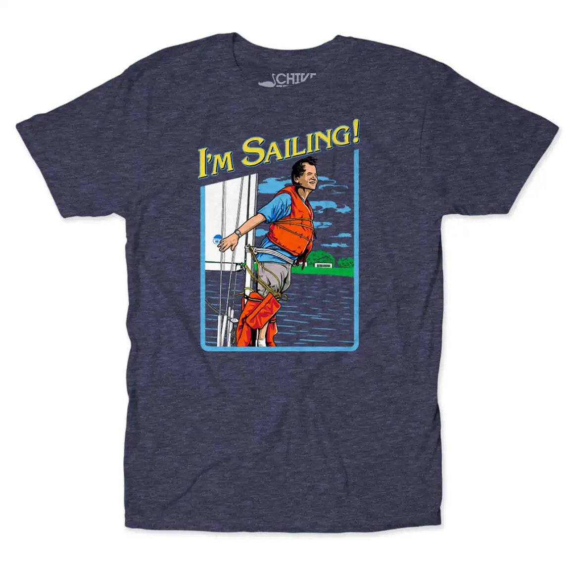 TheCHIVE Men's Bill Murray What About Bob I'm Sailing 90s Movies Tee