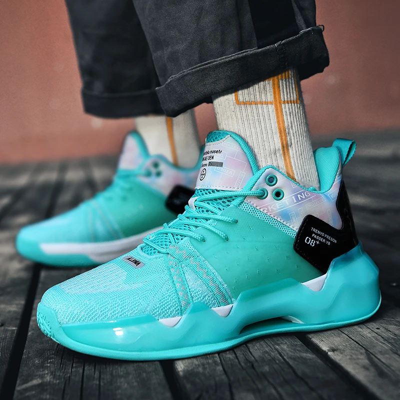 

Mens Basketball Shoes Non-slip Breathable Lightweight Shock Absorbing Wear-resistant Sports Shoes Fashion Casual Trainers
