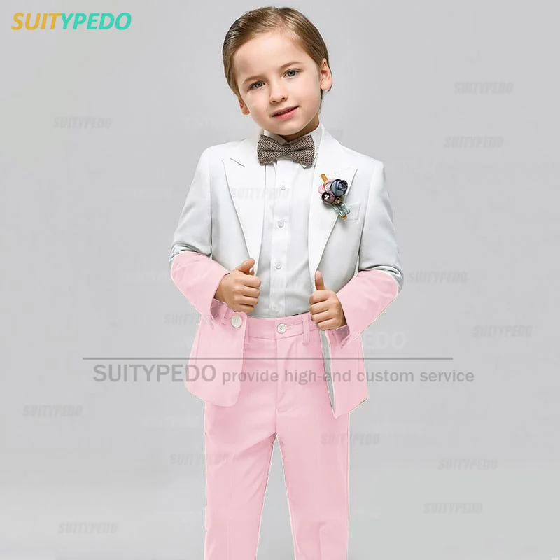 2023 Fashion New Boy\'s Suit Set Jacket Pants Two Pieces Casual Activity Blazer Children Party Clothes Kids Customized Outfit