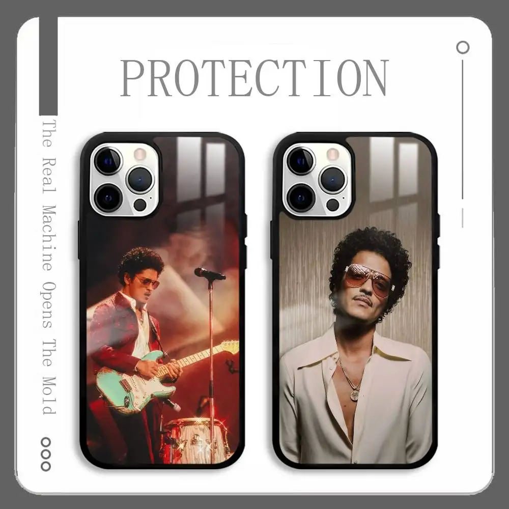 Cantor b-bruno marte caso de telefone para iphone 16 15 14 13 12 11 pro max plus mini magnético magsafe capa de carregamento sem fio