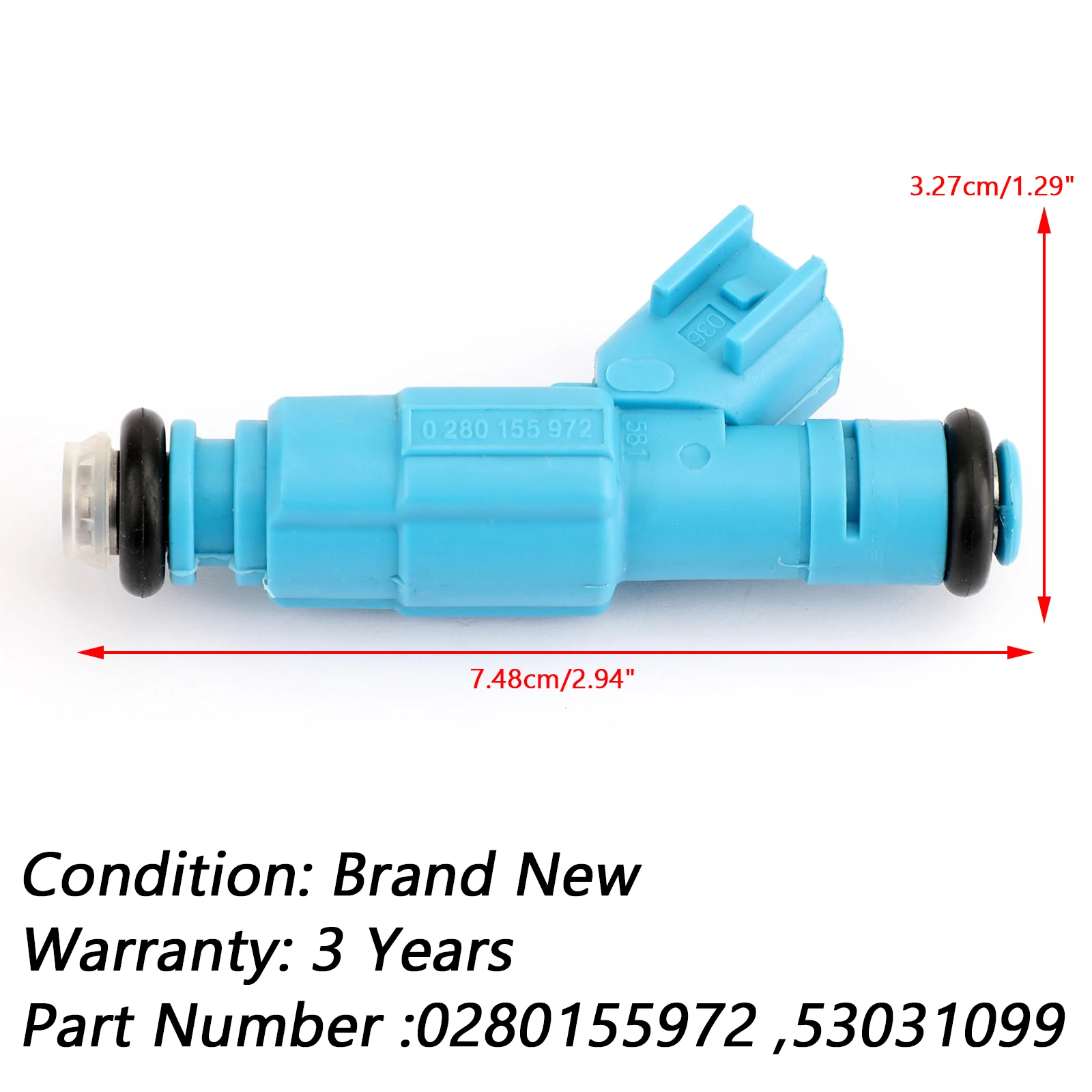 Areyourshop 6 PCS  0280155972 fuel injectors For Liberty 3.7L V6  2002-2003 53031099 53031099 Car Fuel Accessories Parts