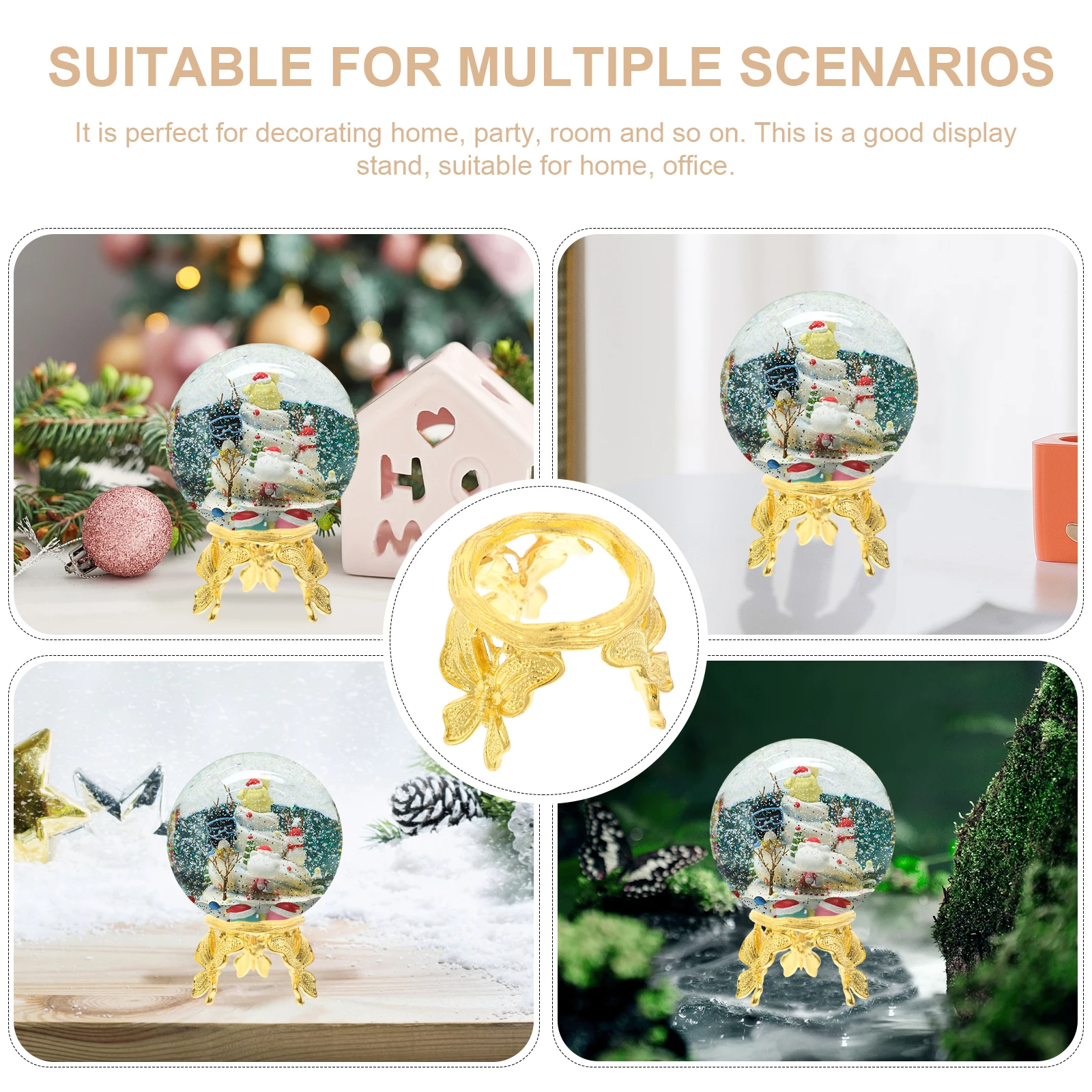 

1pc Crystal Ball Alloy Display Pedestal For Home Decorative Stand Delicate Rack Metal Crafts Base