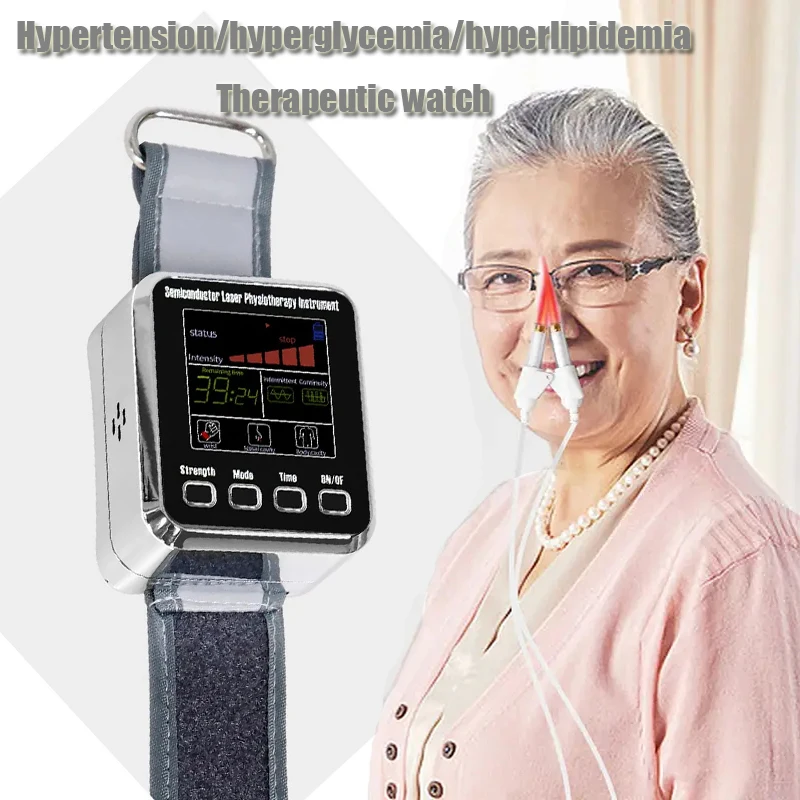 12 лазер 650 нм наручные часы с лазерной терапией LLLT для диабета, гипертонии, холестерина, лазерная физиотерапия от ринита