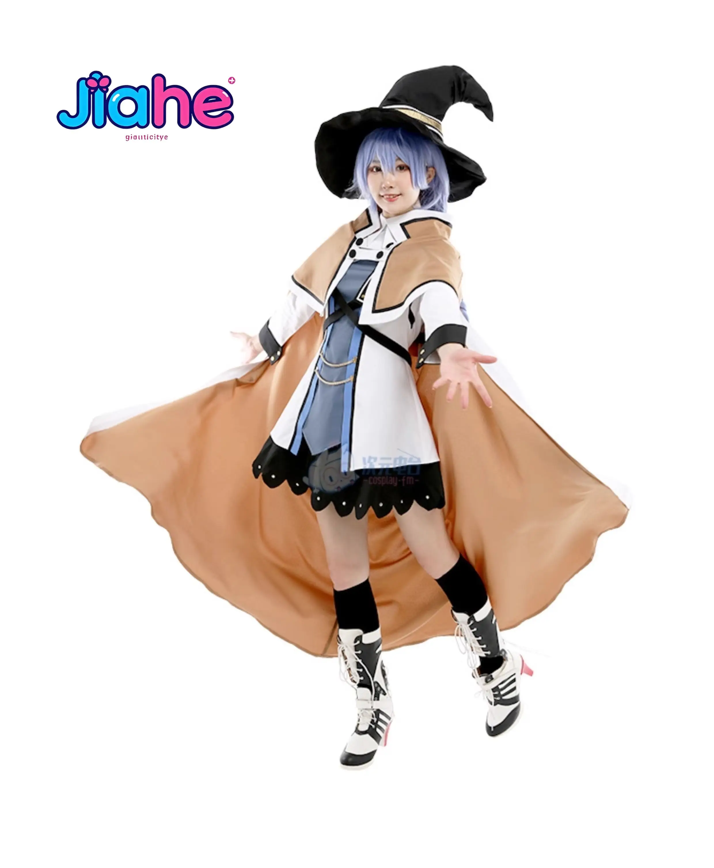 Anime Roxy Mushoku Tensei Roxy Cosplay Costume Sweet Lolita Dress Cloak Prop Halloween Carnival Role Playing Suit for Women - view 5