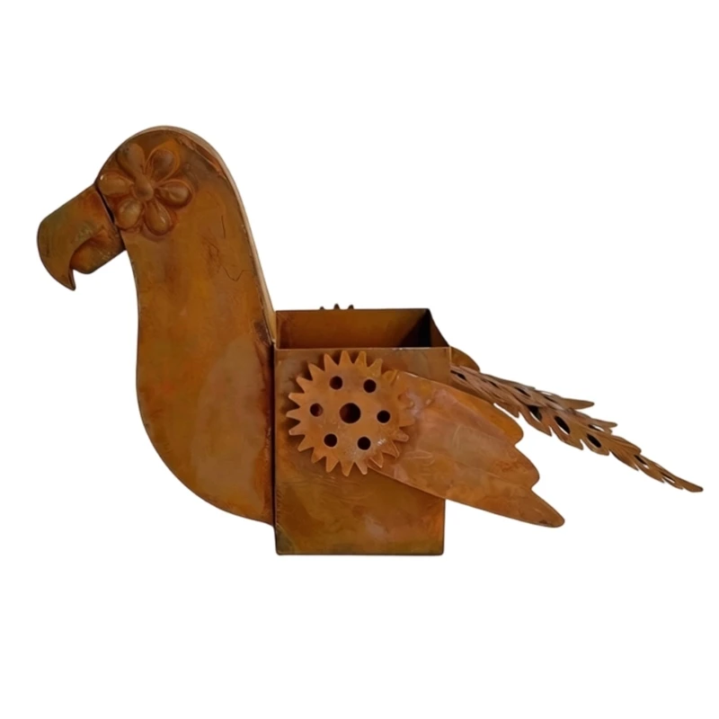 63HA Metal Bird Holder for Entry Table Balcony Shelf Flower Display Decoration