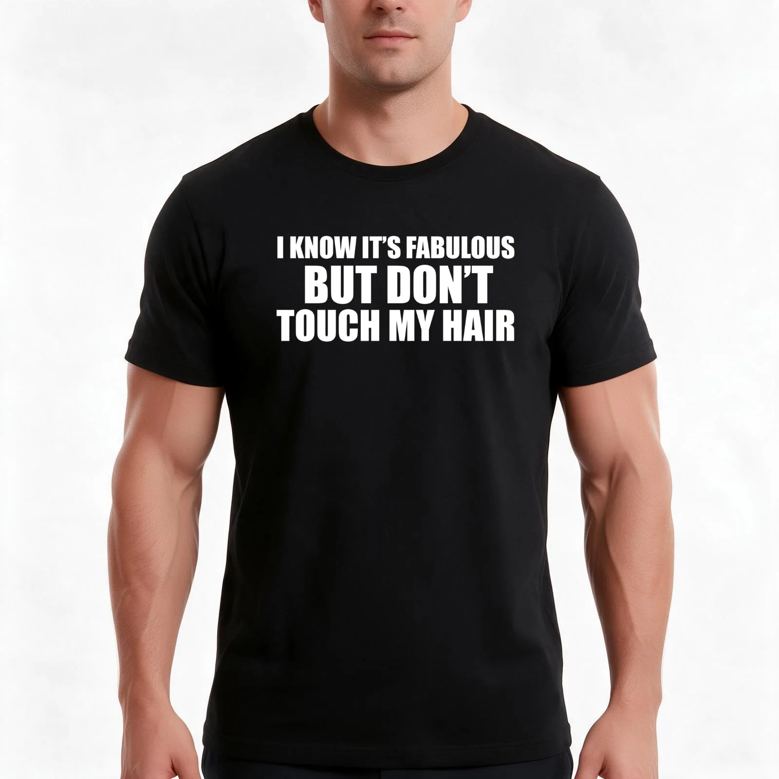 Fabulous but Don't touch my hair Natural hair Curls Kinky Nappy T-Shirt, Summer Casual Cotton Tee, Oversized Streetwear Tops