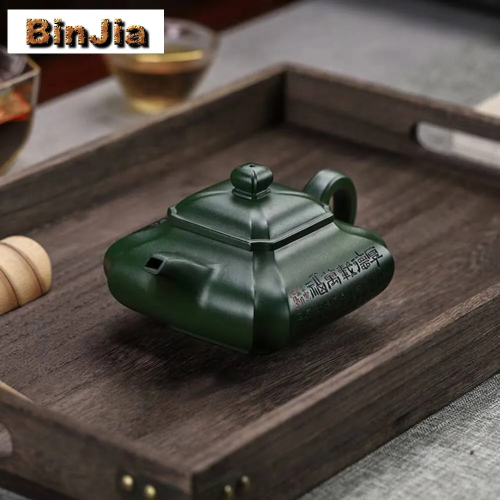 450 مللي أصيلة ييشينغ الأرجواني الطين إبريق الشاي الشهيرة اليدوية براد شاي الذين تتراوح أعمارهم بين الجاديت الطين الأخضر غلاية الصينية Zisha مجموعة Teaware الحرفية #1