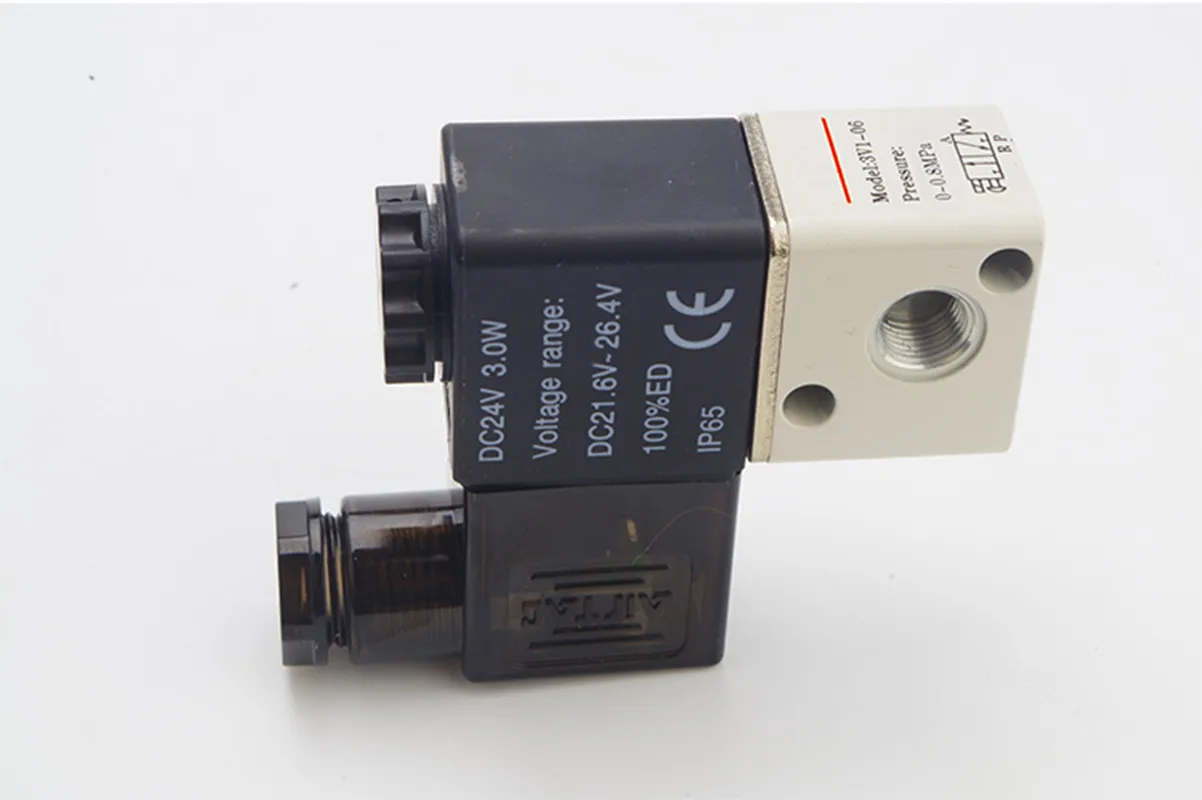 3V1-06 1/8 2 Position 3 Way Direct Action Electromagnetic Valve Pneumatic Solenoid Valve