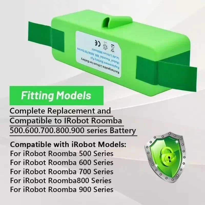 

Подходит для loorRobotic, аккумулятор для пылесоса, 14,4 В, 5200 мАч, литиевая батарея для камня, не оригинальный аккумулятор